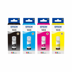 Epson 103 Ecotank Ink Bottles – Black, Cyan, Magenta, Yellow