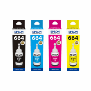 Epson 664 Ecotank Ink Bottles – Black, Cyan, Magenta, Yellow