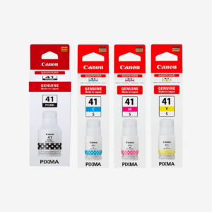 Canon GI-41 and GI-41S Ink Bottles - Black, Cyan, Magenta, Yellow