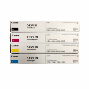 Canon C-EXV 51, C-EXV 51L Toners - Black, Cyan, Magenta, Yellow